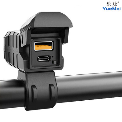 快速安装带防尘盖摩托车手机双USB充电器